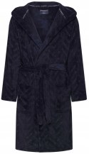 Elegancki szlafrok męski z KAPTUREM wiązany w pasie HENDERSON HACKER - 3XL