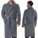Elegancki szlafrok męski z KOŁNIERZEM wiązany w pasie HENDERSON HUG - XL