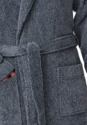 Elegancki szlafrok męski z KOŁNIERZEM wiązany w pasie HENDERSON HUG - XL