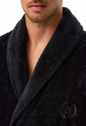 Elegancki szlafrok męski z KOŁNIERZEM wiązany w pasie HENDERSON HUGE - 3XL