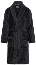 Elegancki szlafrok męski z KOŁNIERZEM wiązany w pasie HENDERSON HUGE - 3XL
