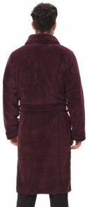 Elegancki szlafrok męski z KOŁNIERZEM wiązany w pasie HENDERSON HUSTLE - XL