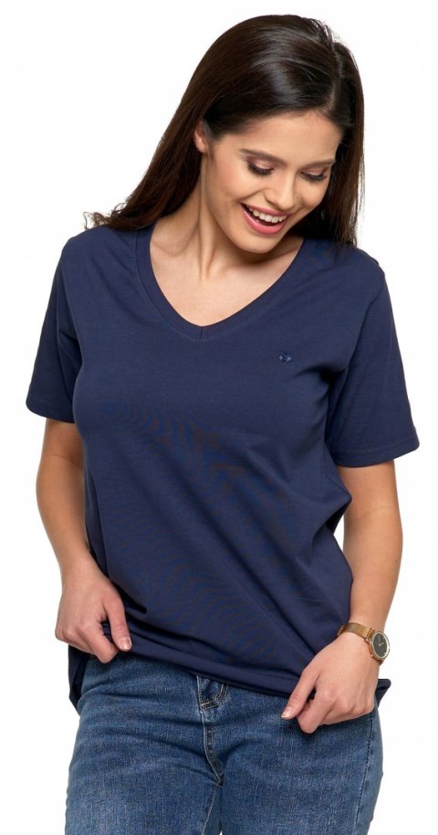 Koszulka damska luźna wygodna T-Shirt Dekolt V BAWEŁNA PREMIUM MORAJ - L Koszulka damska luźna wygodna T-Shirt Dekolt V BAWEŁNA PREMIUM MORAJ - L