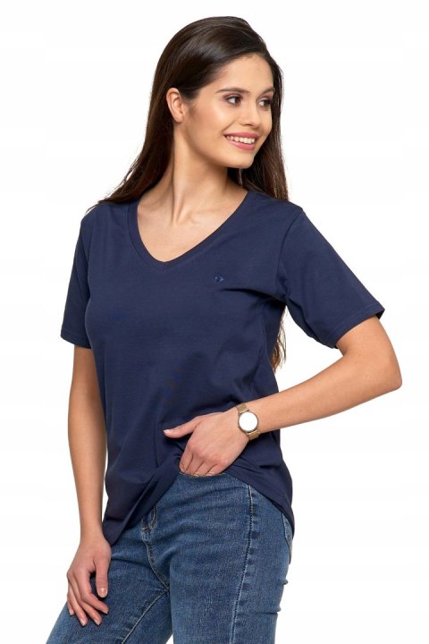 Koszulka damska luźna wygodna T-Shirt Dekolt V BAWEŁNA PREMIUM MORAJ - L Koszulka damska luźna wygodna T-Shirt Dekolt V BAWEŁNA PREMIUM MORAJ - L