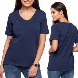 Koszulka damska luźna wygodna T-Shirt Dekolt V BAWEŁNA PREMIUM MORAJ - M