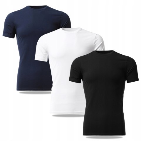 Koszulka męska bawełniana zestaw 3-PAK T-shirt MORAJ BASIC - XXL