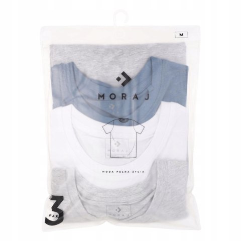Koszulka męska bawełniana zestaw 3-PAK T-shirt MORAJ BASIC - S
