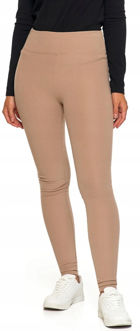 Legginsy damskie W PRĄŻKI z wysokim stanem eleganckie MORAJ - L/XL Legginsy damskie W PRĄŻKI z wysokim stanem eleganckie MORAJ - L/XL