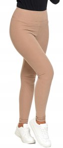 Legginsy damskie W PRĄŻKI z wysokim stanem eleganckie MORAJ - L/XL