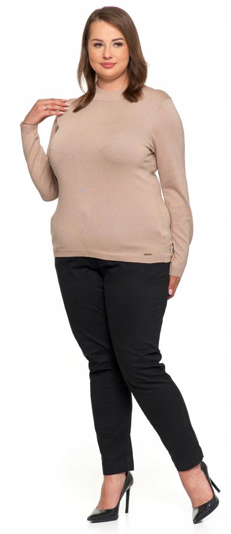 Modny sweterek damski z PÓŁGOLFEM wiskozowy dopasowany MORAJ - 3XL Modny sweterek damski z PÓŁGOLFEM wiskozowy dopasowany MORAJ - 3XL