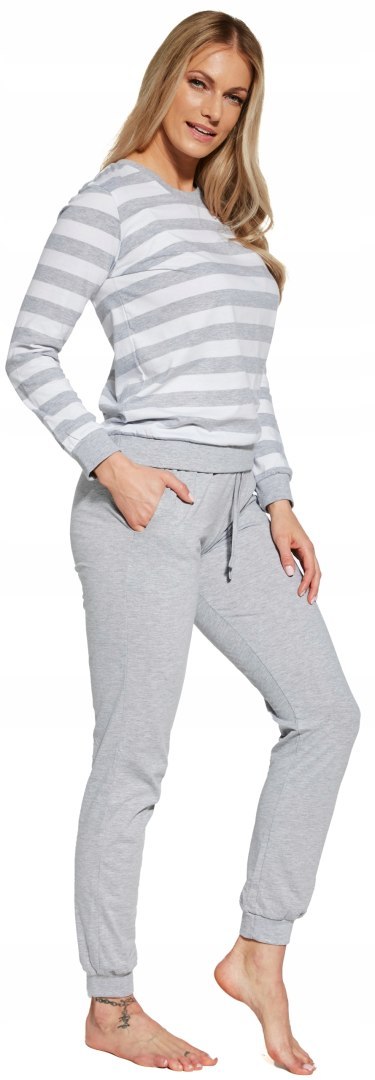 Piżama damska bawełniana DRESOWA długa CORNETTE MOLLY 634/30 - XXL