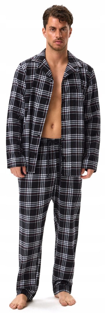Piżama męska 100% BAWEŁNA z długim rękawem HENDERSON HONOR - XL Piżama męska 100% BAWEŁNA z długim rękawem HENDERSON HONOR - XL