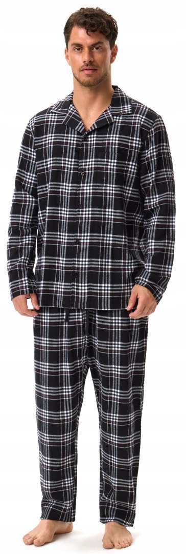 Piżama męska 100% BAWEŁNA z długim rękawem HENDERSON HONOR - XL Piżama męska 100% BAWEŁNA z długim rękawem HENDERSON HONOR - XL