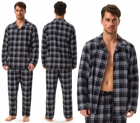 Piżama męska 100% BAWEŁNA z długim rękawem HENDERSON HONOR - XL Piżama męska 100% BAWEŁNA z długim rękawem HENDERSON HONOR - XL