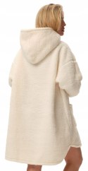Pluszowa bluza OVERSIZE z KAPTUREM ciepła długa HENDERSON FUNE - S/M