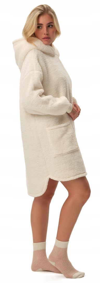 Pluszowa bluza OVERSIZE z KAPTUREM ciepła długa HENDERSON FUNE - S/M Pluszowa bluza OVERSIZE z KAPTUREM ciepła długa HENDERSON FUNE - S/M
