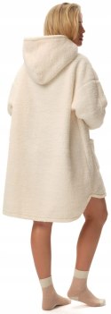 Pluszowa bluza OVERSIZE z KAPTUREM ciepła długa HENDERSON FUNE - S/M