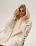 Pluszowa bluza OVERSIZE z KAPTUREM ciepła długa HENDERSON FUNE - S/M