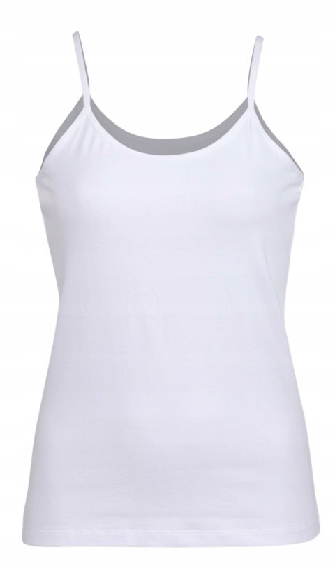 Podkoszulka damska bawełniana gładka koszulka na wąskich ramiączkach - 3XL Podkoszulka damska bawełniana gładka koszulka na wąskich ramiączkach - 3XL