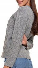 Sweter damski ciepły gruby zimowy z warkoczowym splotem MORAJ - XL