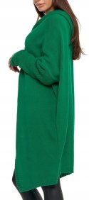 Sweter damski oversize KARDIGAN z KAPTUREM elegancki luźny długi MORAJ