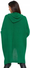 Sweter damski oversize KARDIGAN z KAPTUREM elegancki luźny długi MORAJ