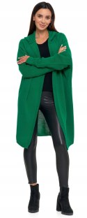 Sweter damski oversize KARDIGAN z KAPTUREM elegancki luźny długi MORAJ