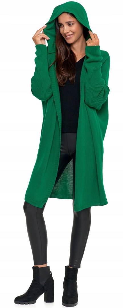 Sweter damski oversize KARDIGAN z KAPTUREM elegancki luźny długi MORAJ Sweter damski oversize KARDIGAN z KAPTUREM elegancki luźny długi MORAJ