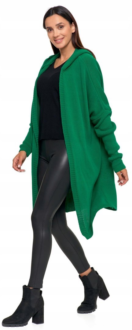 Sweter damski oversize KARDIGAN z KAPTUREM elegancki luźny długi MORAJ Sweter damski oversize KARDIGAN z KAPTUREM elegancki luźny długi MORAJ