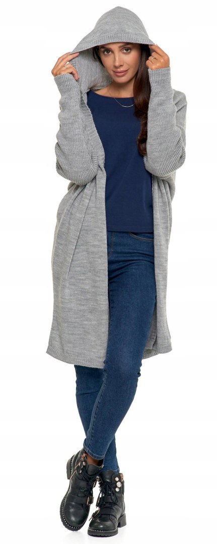 Sweter damski oversize KARDIGAN z KAPTUREM elegancki luźny długi MORAJ Sweter damski oversize KARDIGAN z KAPTUREM elegancki luźny długi MORAJ