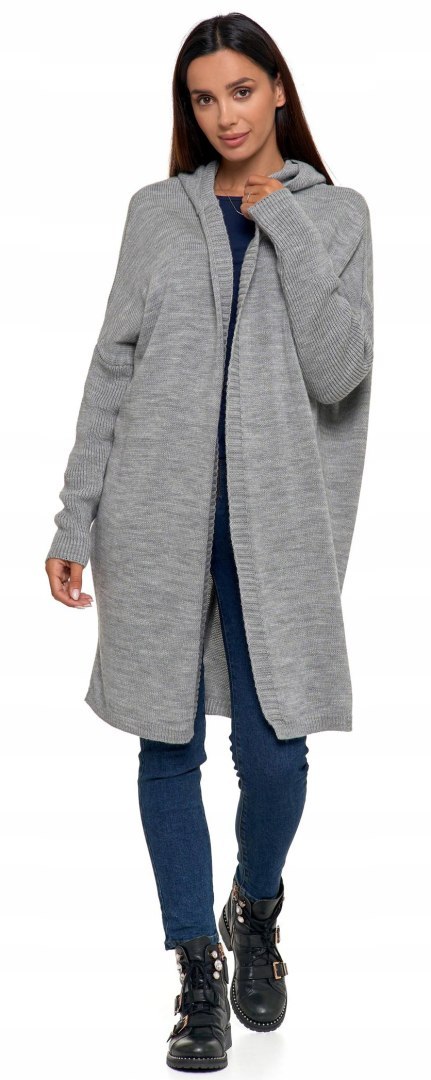Sweter damski oversize KARDIGAN z KAPTUREM elegancki luźny długi MORAJ Sweter damski oversize KARDIGAN z KAPTUREM elegancki luźny długi MORAJ
