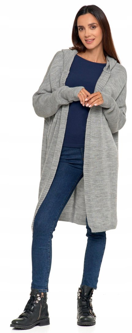 Sweter damski oversize KARDIGAN z KAPTUREM elegancki luźny długi MORAJ Sweter damski oversize KARDIGAN z KAPTUREM elegancki luźny długi MORAJ