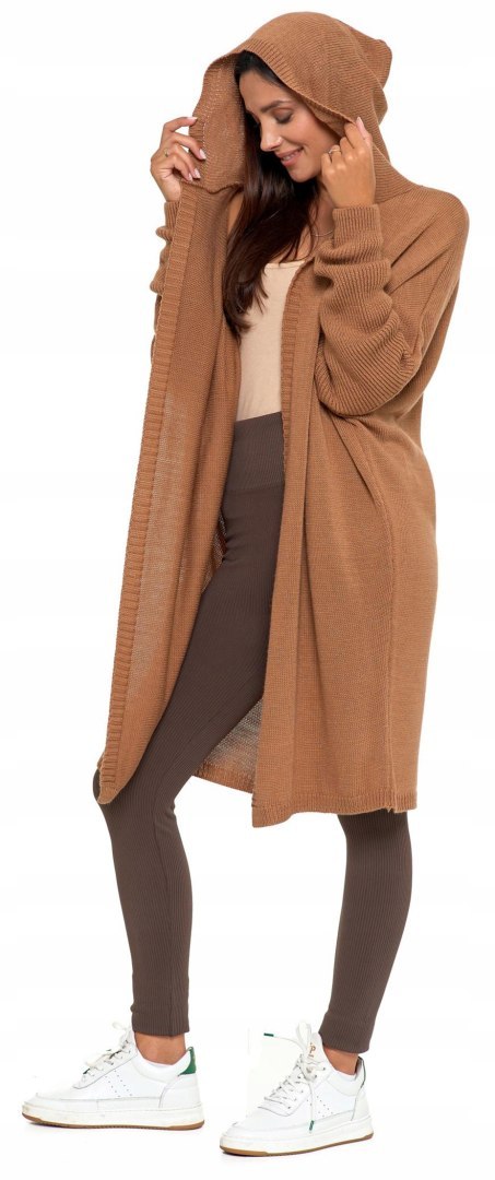 Sweter damski oversize KARDIGAN z KAPTUREM elegancki luźny długi MORAJ Sweter damski oversize KARDIGAN z KAPTUREM elegancki luźny długi MORAJ