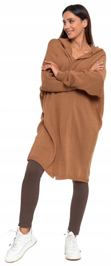 Sweter damski oversize KARDIGAN z KAPTUREM elegancki luźny długi MORAJ Sweter damski oversize KARDIGAN z KAPTUREM elegancki luźny długi MORAJ