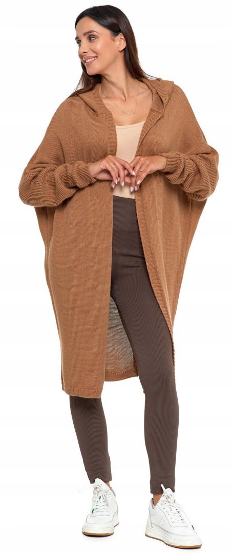 Sweter damski oversize KARDIGAN z KAPTUREM elegancki luźny długi MORAJ Sweter damski oversize KARDIGAN z KAPTUREM elegancki luźny długi MORAJ