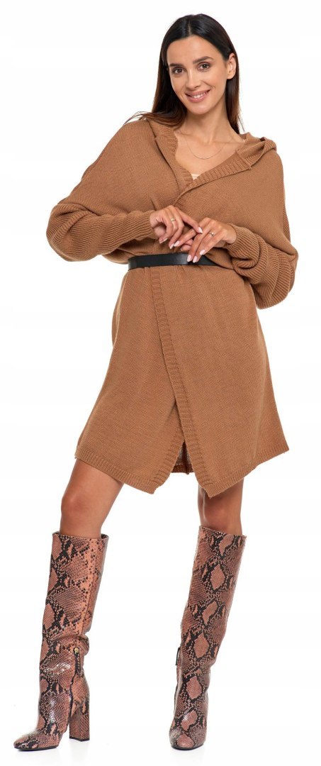 Sweter damski oversize KARDIGAN z KAPTUREM elegancki luźny długi MORAJ Sweter damski oversize KARDIGAN z KAPTUREM elegancki luźny długi MORAJ