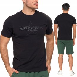 Koszulka męska z NADRUKIEM klasyczny T-SHIRT 100% BAWEŁNA MORAJ - XXL
