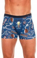 Bokserki męskie z NADRUKIEM szorty bawełniane CORNETTE TATTOO 199 - XXL
