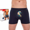 Bokserki męskie z NADRUKIEM szorty bawełniane CORNETTE TATTOO 231 - XL Bokserki męskie z NADRUKIEM szorty bawełniane CORNETTE TATTOO 231 - XL
