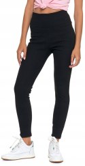Legginsy damskie z wysokim stanem OCIEPLANE w prążki MORAJ - S/M