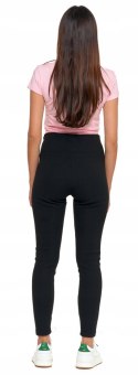 Legginsy damskie z wysokim stanem OCIEPLANE w prążki MORAJ - S/M