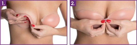 Biustonosz SAMONOŚNY silikonowy JULIMEX BS-01 transparentny - D