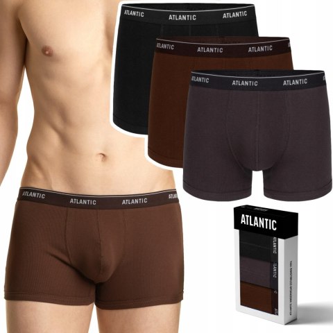 Bokserki męskie 3-PAK szorty ATLANTIC 3MH-179 - XXL Bokserki męskie 3-PAK szorty ATLANTIC 3MH-179 - XXL