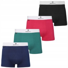 Bokserki męskie dopasowane 4-PAK MORAJ bawełniane - XXL