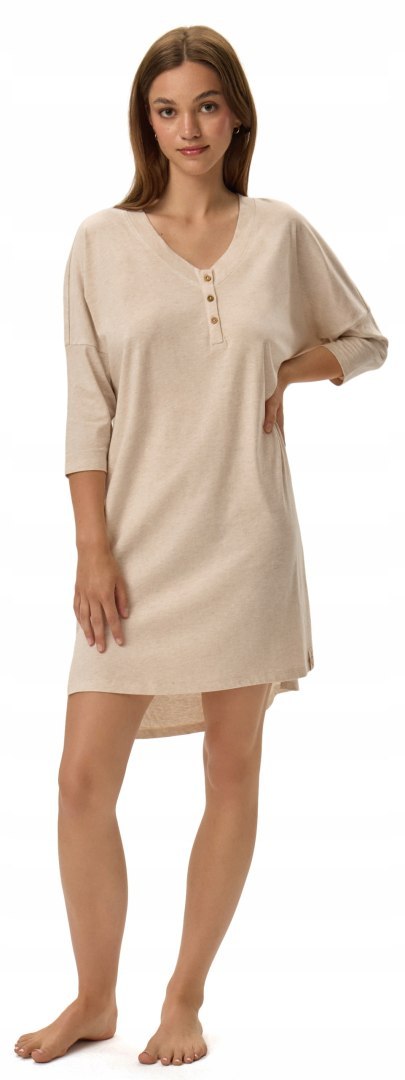 Koszula nocna damska BAWEŁNIANA sukienka HENDERSON FAIDA - XXL Koszula nocna damska BAWEŁNIANA sukienka HENDERSON FAIDA - XXL