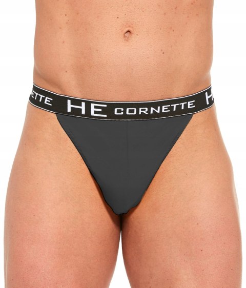 Slipy Męskie TANGA Bawełniane CORNETTE grafit - M