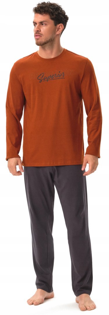 Piżama męska 100% BAWEŁNA z długim rękawem HENDERSON JUPITER - XL Piżama męska 100% BAWEŁNA z długim rękawem HENDERSON JUPITER - XL