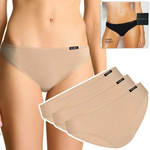 Majtki damskie bawełniane 3 PARY figi sport ATLANTIC 580 - M