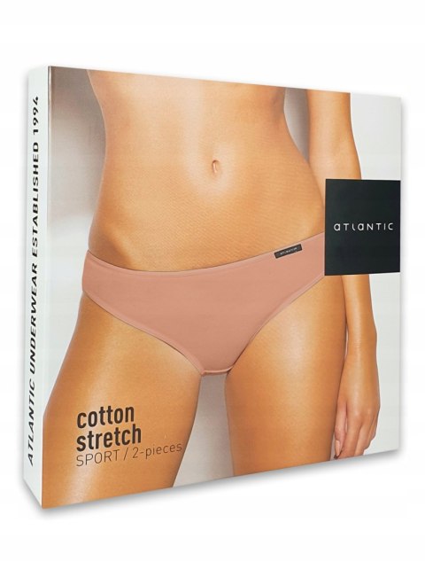 Majtki damskie bawełniane 3 PARY figi sport ATLANTIC 580 - M