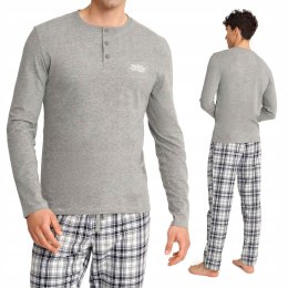 Piżama męska długi rękaw bawełna HENDERSON - XL